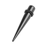 Maxbell Acrylic Expander Taper Ear Stretching Plug 0G - Black
