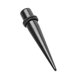 Maxbell Acrylic Expander Taper Ear Stretching Plug 0G - Black