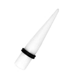 Maxbell White Acrylic Expander Taper Ear Stretcher Plug 7/16''