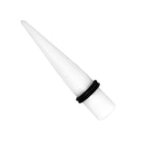 Maxbell White Acrylic Expander Taper Ear Stretcher Plug 7/16''