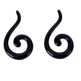 Maxbell 1Pair 2g Black Acrylic Ear Spiral Plug Tunnel Stretcher Body Piercing Jewelry