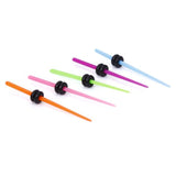 Maxbell 5pcs 16G Colorful Acrylic Ear Stretcher Expander Taper Plug 1.3mm