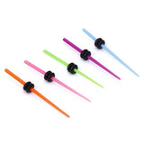 Maxbell 5pcs 16G Colorful Acrylic Ear Stretcher Expander Taper Plug 1.3mm