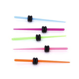 Maxbell 5pcs 16G Colorful Acrylic Ear Stretcher Expander Taper Plug 1.3mm