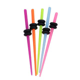 Maxbell 5pcs 16G Colorful Acrylic Ear Stretcher Expander Taper Plug 1.3mm