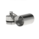 Maxbell Aluminum Alloy Water-proof Air-tight Pill Fob Pill Case Pill Box Pill Holder with Keychain - Silver