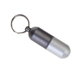 Maxbell Aluminum Alloy Water-proof Air-tight Large Volume Pill Fob Pill Case Pill Box Pill Holder with Keychain - Gray - Aladdin Shoppers