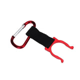 Maxbell Practical Carrying Water Bottle Holder Carabiner Hook Buckle - Red