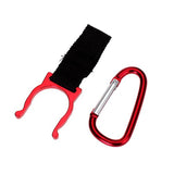 Maxbell Practical Carrying Water Bottle Holder Carabiner Hook Buckle - Red