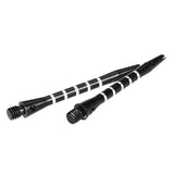 Maxbell 5Pcs 52mm 2BA Anodised Aluminium Re-Grooved Striped Aluminum Dart Shaft - Black