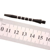 Maxbell 5Pcs 52mm 2BA Anodised Aluminium Re-Grooved Striped Aluminum Dart Shaft - Black