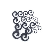 Maxbell 9 Pairs Black Acrylic Spiral Taper Tunnel Ear Stretcher Expander Plugs