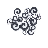 Maxbell 9 Pairs Black Acrylic Spiral Taper Tunnel Ear Stretcher Expander Plugs