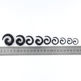 Maxbell 9 Pairs Black Acrylic Spiral Taper Tunnel Ear Stretcher Expander Plugs