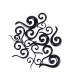 Maxbell 9 Pairs Black Acrylic Spiral Question Shape Taper Tunnel Ear Stretcher Expander Plugs
