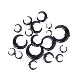 Maxbell 9 Pairs Black Acrylic Spiral Buffalo Horn Taper Tunnel Ear Stretcher Expander Plugs
