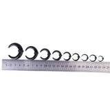 Maxbell 9 Pairs Black Acrylic Spiral Buffalo Horn Taper Tunnel Ear Stretcher Expander Plugs