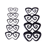 Maxbell 9 Pairs Black Acrylic Spiral Triangle Shape Taper Tunnel Ear Stretcher Expander Plugs