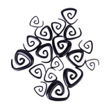 Maxbell 9 Pairs Black Acrylic Spiral Triangle Shape Taper Tunnel Ear Stretcher Expander Plugs