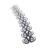 Maxbell 9 Pairs Black Acrylic Spiral Triangle Shape Taper Tunnel Ear Stretcher Expander Plugs