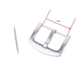Maxbell 20mm Solid Stainless Steel Watch Band Strap Pin Clasp Tongue Buckle with Spring Bar