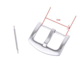 Maxbell 22mm Solid Stainless Steel Watch Band Strap Pin Clasp Tongue Buckle with Spring Bar