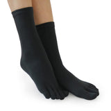 Footful Pair Unisex Five Fingers Toe Socks Breathable Warm Yoga Casual Dark Grey