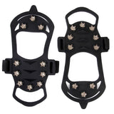 Maxbell Footful 1 Pair of Anti Slip Silicone Ice Gripper Crampons 10-Spike Black Women's UK 2.5-9.5