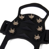 Maxbell Footful 1 Pair of Anti Slip Silicone Ice Gripper Crampons 10-Spike Black Women's UK 2.5-9.5
