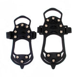 Maxbell Footful 1 Pair of Anti Slip Silicone Ice Gripper Crampons 10-Spike Black Women's UK 2.5-9.5