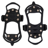 Maxbell Footful 1 Pair of Anti Slip Silicone Ice Gripper Crampons 10-Spike Black Women's UK 2.5-9.5