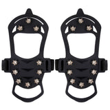 Maxbell Footful 1 Pair of Anti Slip Silicone Ice Gripper Crampons 10-Spike Black Women's UK 2.5-9.5