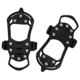 Maxbell Footful 1 Pair of Anti Slip Silicone Ice Gripper Crampons 10-Spike Black Women's UK 2.5-9.5