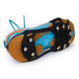 Maxbell Footful 1 Pair of Anti Slip Silicone Ice Gripper Crampons 10-Spike Black Women's UK 2.5-9.5