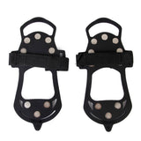 Maxbell Footful 1 Pair of Anti Slip Silicone Ice Gripper Crampons 10-Spike Black Women's UK 2.5-9.5