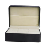 Maxbell 1pc Black PU Leather Cufflinks / Tie Clip Store Box Storeage Case W/ 6 Slots