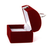 Max Maxb Red Velvet Ring Earring Jewelry Storage Gift Box Holder Organizer Case