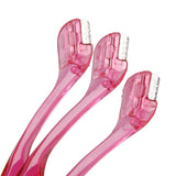Maxbell Set Of 3PCS Stainless Steel Eyebrow Lips Trimmer Shaper Hair Remover Beauty Tool Cosmetic Supplies Pink