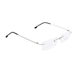 Uni Metal Rimless Glasses Eyeglasses Frame Silver Frame Lightweight