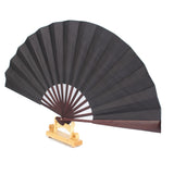 Men's Silk Blank Hand Fan Calligraphy Writing Dancing Folding Fan Black