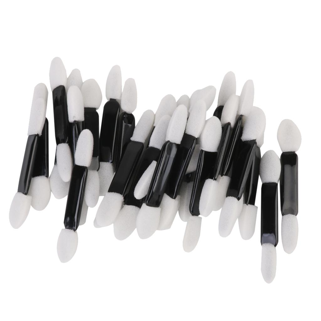 Disposable Double Ended Sponge Brush EyeShadow Applicator Tools 50pcs Black