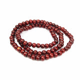 Maxbell Wood 108pcs Prayer Beads Buddha Mala Buddhist Bracelet Chain Purplish Red