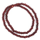 Maxbell Wood 108pcs Prayer Beads Buddha Mala Buddhist Bracelet Chain Purplish Red