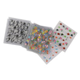 Maxbell DIY 3D Nail Art Stickers Manicure Tips Decal Decorations 50 Sheets