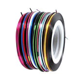 Rolls Striping Tape Line Nail Art Tips Decoration Sticker 30pcs Mixed Colors