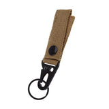 Maxbell Tactical Nylon Belt Metal Carabiner Hook Key Webbing Buckle Clip Khaki
