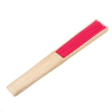 Chinese Folding Bamboo Fan Retro Hand Fan Wedding Favors - Rose Red