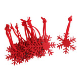 10Pcs Snowflake Felt Christmas Trees Ornament Decorative Hanger Craft Red