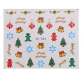 1 Sheet 3D Mixed Christmas Design Nail Art Sticker Tips Manicure - A05