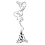Maxbell Novelty Buddha yoga meditation crystal Pendant Statement Necklace Chain Unique Gifts Women